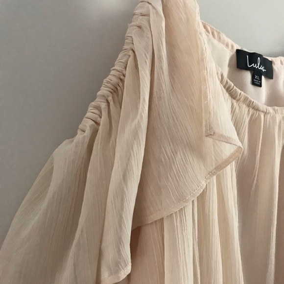 NWT Lulus | Got Me Moving Blush Pink Off-the-Shoulder Top | XL - Picture 8 of 13